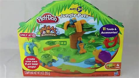 Play Doh Jungle Pets Animal Activities Play Doh Elephant Turtle Monkey
