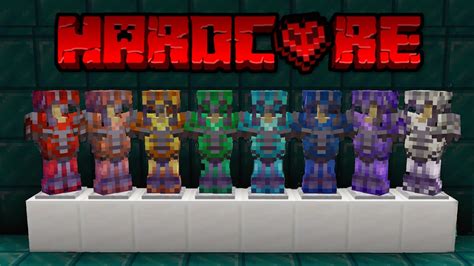 Collecting All Netherite Armor Silence Trims In Hardcore Minecraft