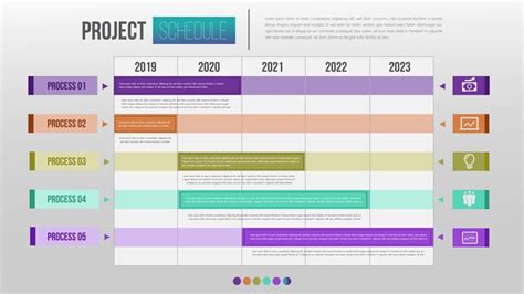 Project Schedule Chart Daily And Weekly Timetable Infographic Design