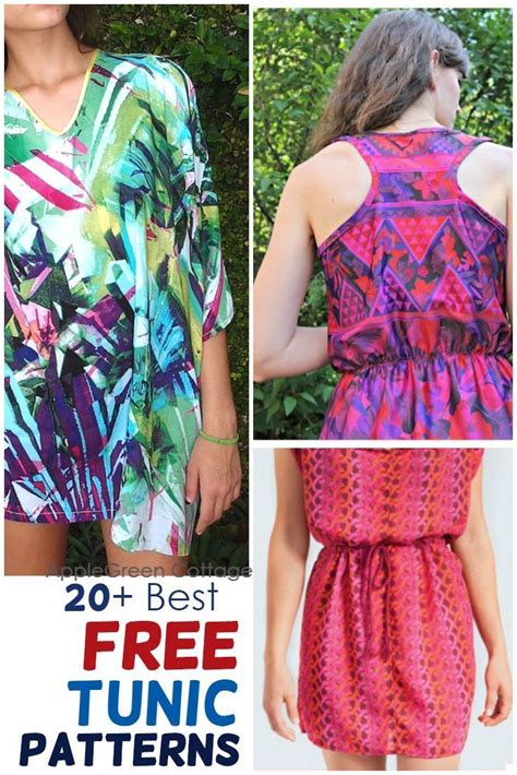 20 Best Free Tunic Patterns To Sew Now Tunic Pattern Tunic Dress Patterns Tunic Sewing