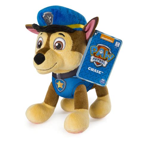 Paw Patrol 8” Chase Plush Toy Standing Plush With Stitched Detailing