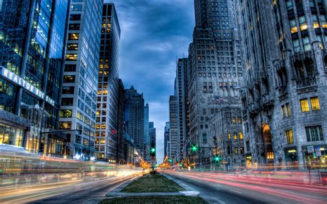 Time Lapse Of Street Traffic In Chicago Illinois