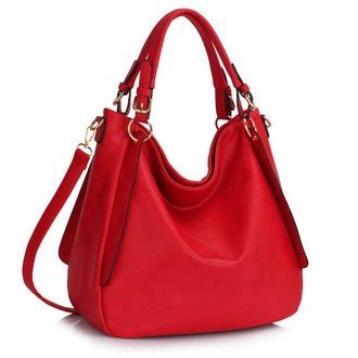 AG00448 Large Red Hobo Bag