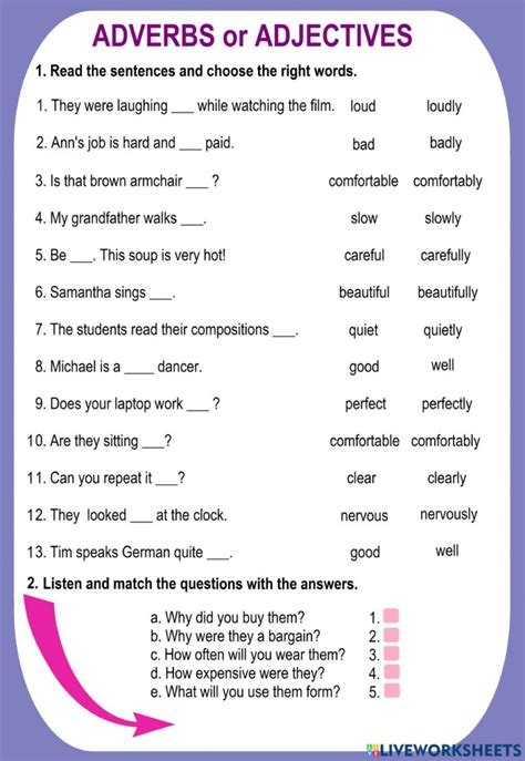 Adverb Or Adjective Adverbs Adverbs Worksheet Adjectives Hot Sex Picture