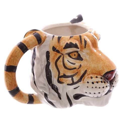 Tiger Shaped Ceramic Mug