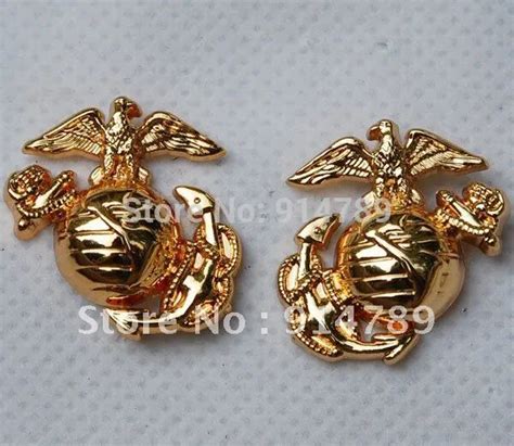 Militaria Usmc Marine Corps Insignia Emblem For Dress Collar Lapel Pin