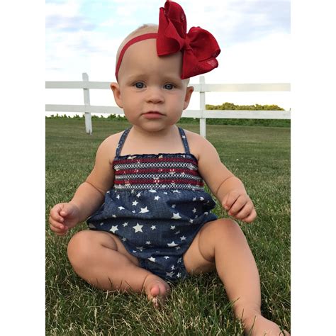 4th Of July Photo Baby Baby Girl Pictures Stylish Outfits Baby Photos