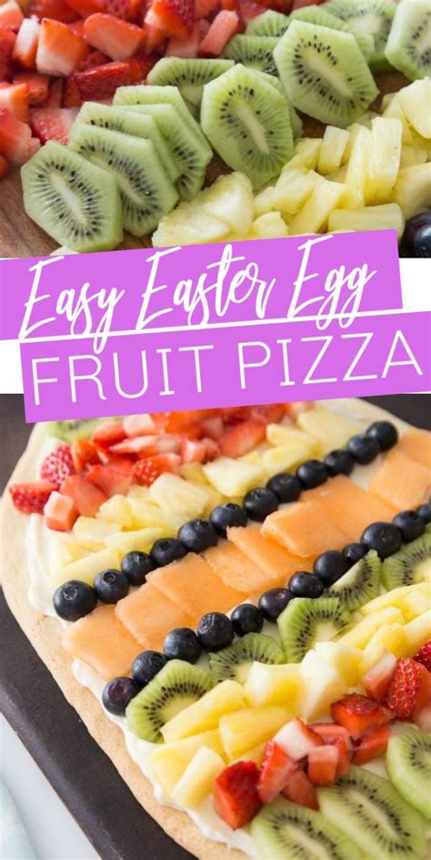 Then gradually and gently combine the mixtures by. Easy Easter Egg Fruit Pizza!! A fun and easy dessert recipe for Easter! Make an Easter Egg… in ...
