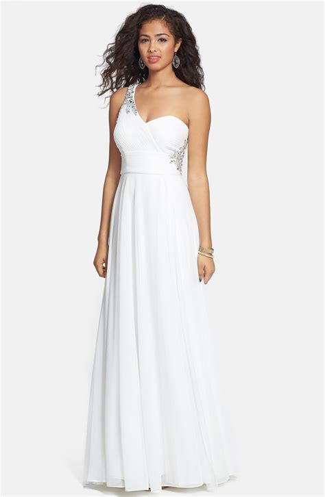 Xscape Embellished One Shoulder Jersey Gown Nordstrom