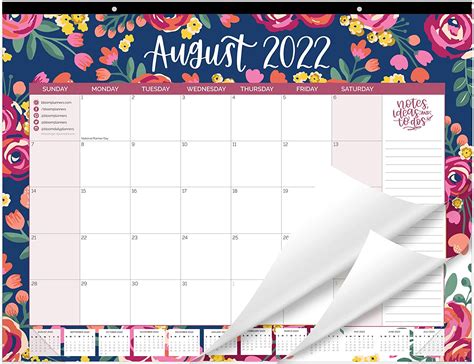 Buy Bloom Daily Planners 2022 2023 Academic Year Deskwall Calendar 21