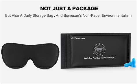 Boniesun Blackout Eye Mask Ultra Thin Sleep Mask For Women Men Side