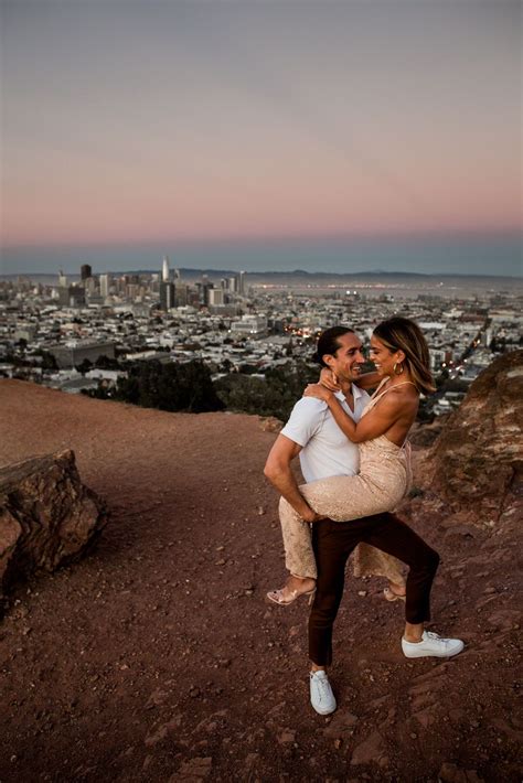 San Fransisco Engagement Session At Diamond Heights Photographed By Lilly Red Creative Ca