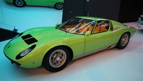 Light Green Lamborghini Miura P 400 From 1967 All Pyrenees · France