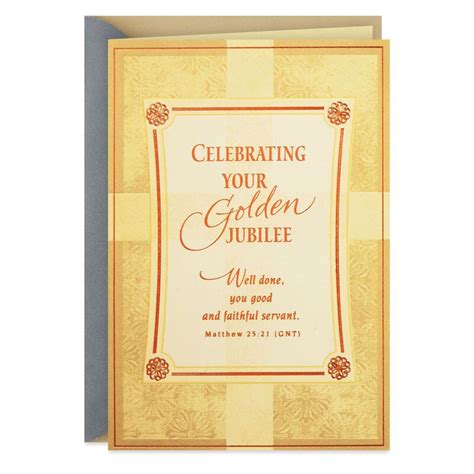 Celebrating 50 Years Of Christian Service Religious Golden Jubilee Card