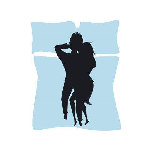 Silhouette Of A Man And Woman Sleeping Together Illustrations Royalty Free Vector Graphics