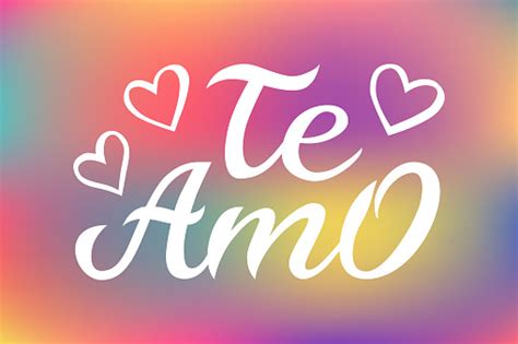 Ilustración De Tipografía Dibujada A Mano Te Amo Te Amote Amo En