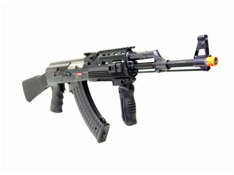 Jg Tactical Ris Ak 47 Airsoft Electric Gun With Folding Vertical Grip