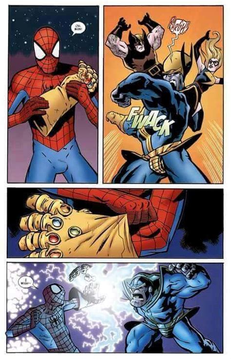 Spider Man Kick Thanos Amazing Spiderman Spiderman Art Spiderman