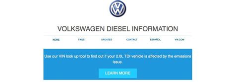 Volkswagen Adds Vin Lookup To Diesel Information Site The Truth About