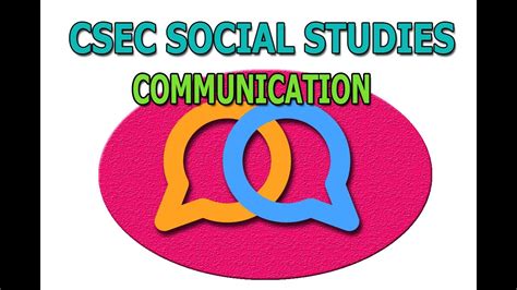Communication Social Studiescsec Lecture Series Youtube