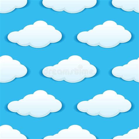 Cloudy Sky Seamless Pattern Stock Vector Illustration Of Ozone