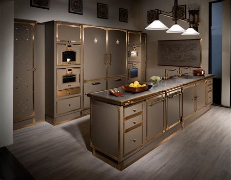 Tailor Made Kitchens Beige Grey And Burnished Brass Kitchen Architonic