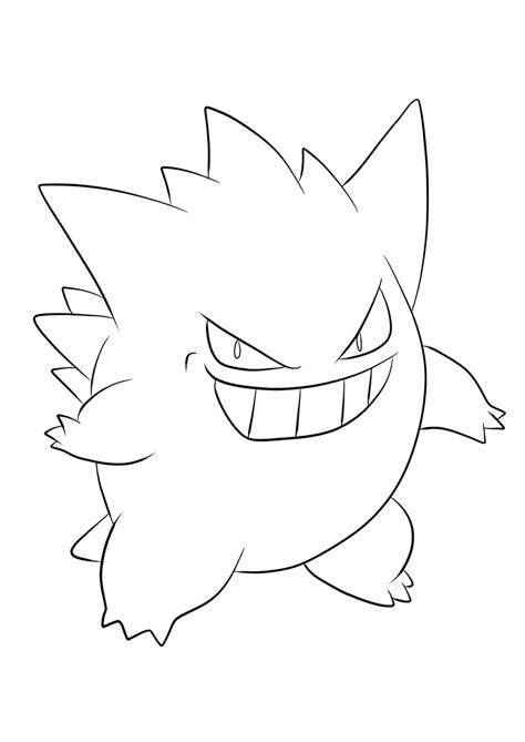 Pokemon Gengar Coloring Pages - Free Pokemon Coloring Pages
