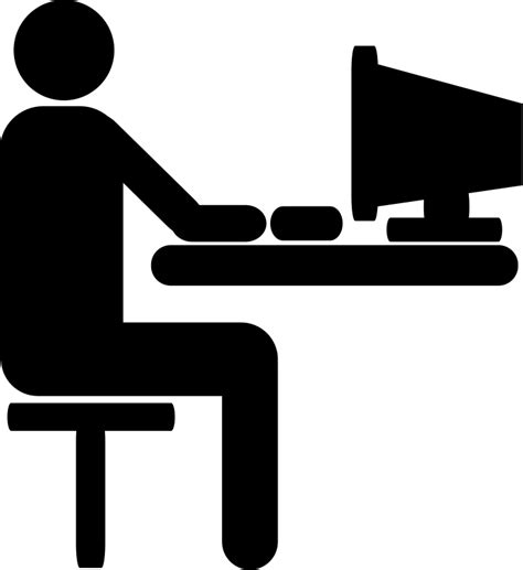 Person Using A Computer Clipart Best