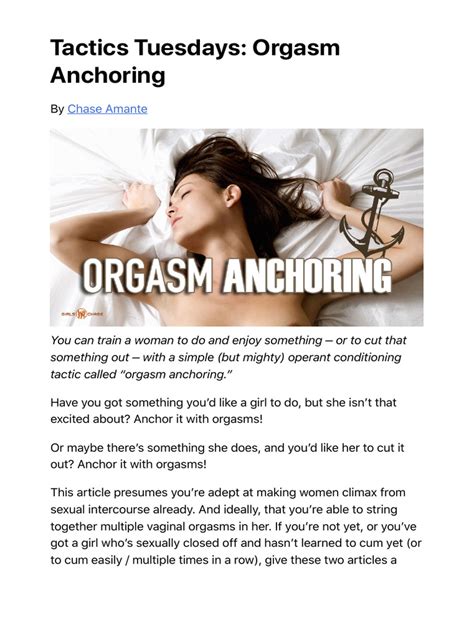 tactics tuesdays orgasm anchoring pdf orgasm sexual intercourse