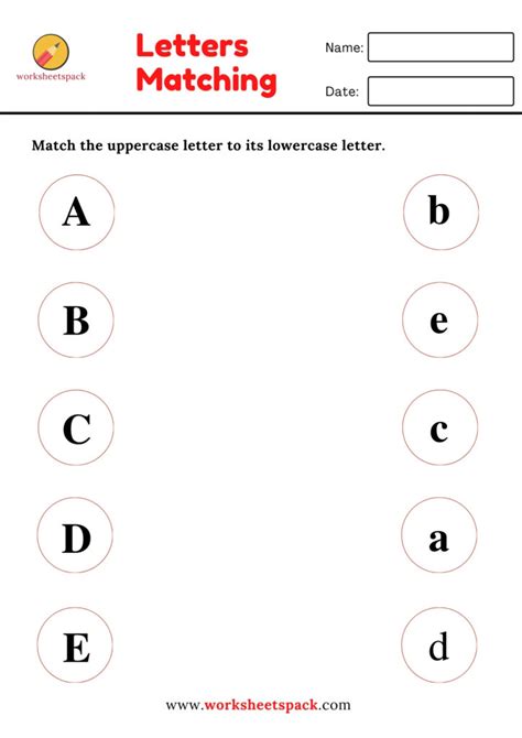 Uppercase And Lowercase Letters Worksheets Worksheetspack