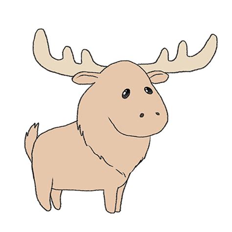 How To Draw An Easy Moose Easy Drawing Tutorial For Kids