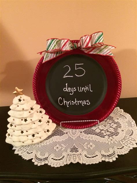 25 Days Until Christmas Plate Christmas Crafts Days Until Christmas
