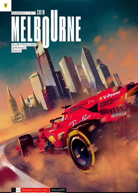 Formula 1 Ferrari Poster Goresan