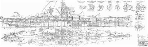 French Battleship Richelieu As Build 1940 Battleship Blueprints