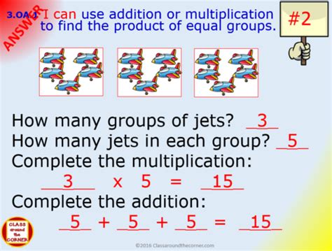 Grade 3 Math Interactive Test Prep Products Of Groups And Objects For