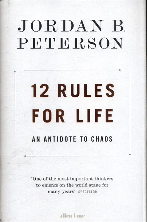 12 Rules For Life An Antidote For Chaos By Peterson Jordan B