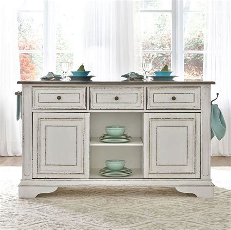 Portable kitchen islands can provide a wide range of features including drop leaves, butcher blocks, towel racks, wine storage, drawers and cabinets. Magnolia Manor Kitchen Island W/ Granite Liberty Furniture ...