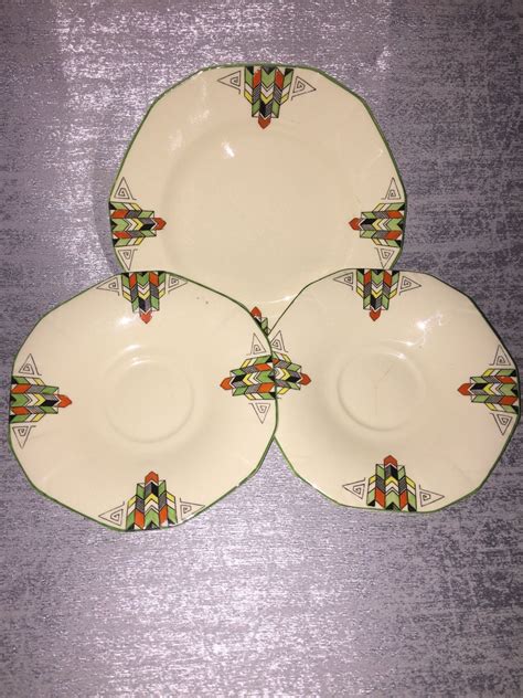 1930s Alfred Meakin Art Deco Plate And 2 Saucers In The Etsy In 2023