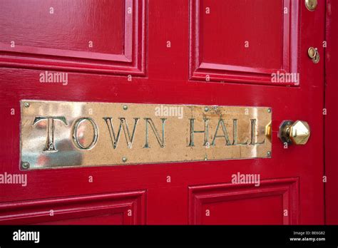 Town Hall Entrance Door Marazion Cornwall England United Kingdom