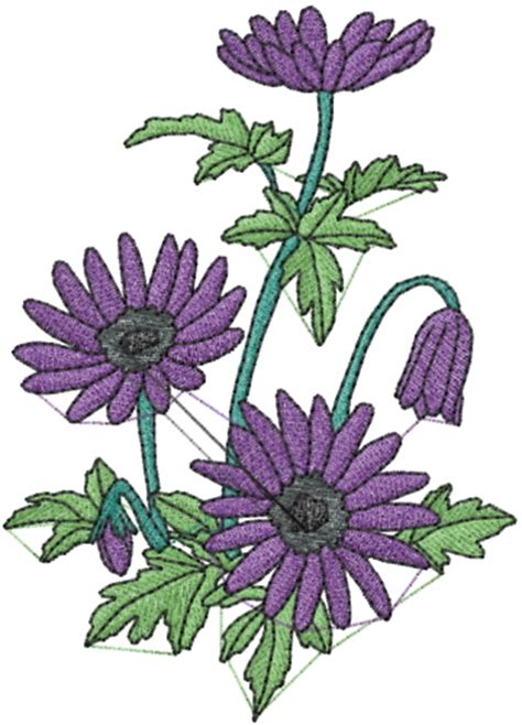 Free Anemone Flower Embroidery Design Annthegran
