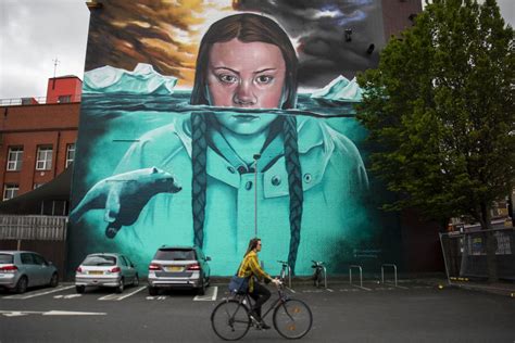 Giant Mural Of Climate Campaigner Greta Thunberg Appears In Bristol