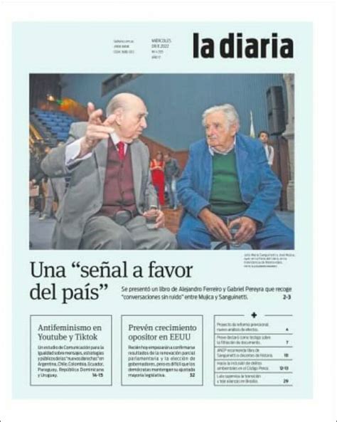Periódico La Diaria Uruguay Periódicos De Uruguay Edición De