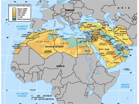 Flag Days Map Of North Africa Middle East