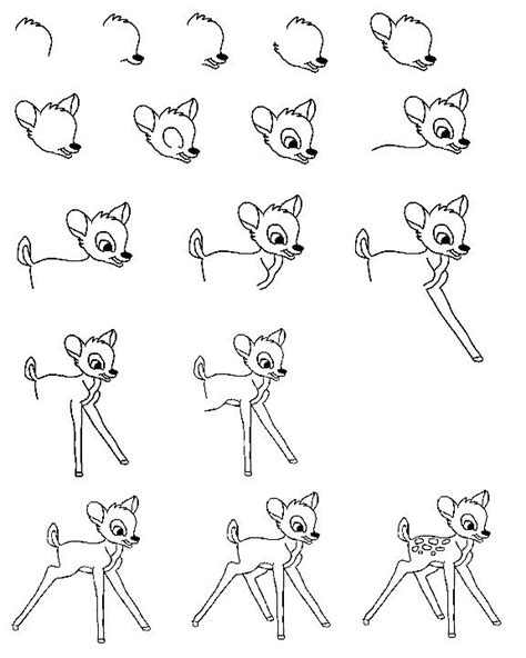 How To Draw Bambi Disney Drawings Drawings Easy Drawings
