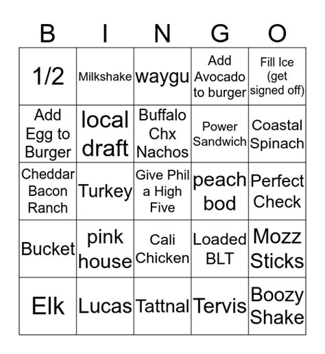 Bandds Bingo Card
