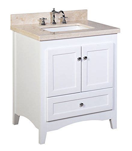 Abbey Inch Bathroom Vanity Crema Marfil White Includes White