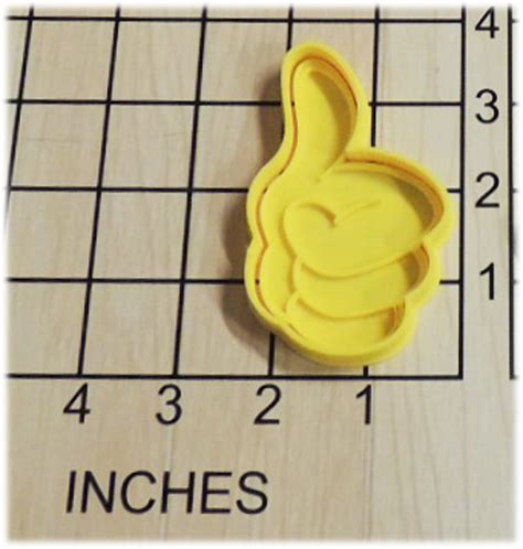 Kudos Thumbs Up Hand Shaped Fondant Cookie Cutter And Stamp Etsy