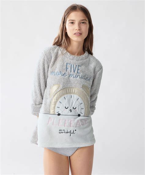 Mrwonderful Watch Sweatshirt New In Pyjamas Oysho Cute Little