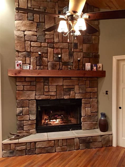 Fireplace Cobble Stone By Valley Forge Rustic Farmhouse Fireplace