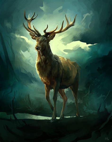 Oh Deer Susanna Wesslund Deer Painting Animal Art Deer Art